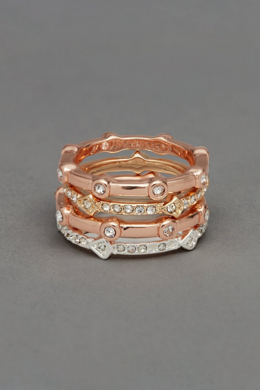 rose gold ring stack